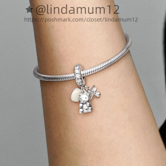 Pandora Baby Teddy Bear Dangle Charm - Picture 5 of 6
